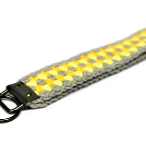 Lanyard crocheted 17 cm gunmetal