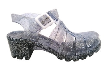 high heel jelly shoes