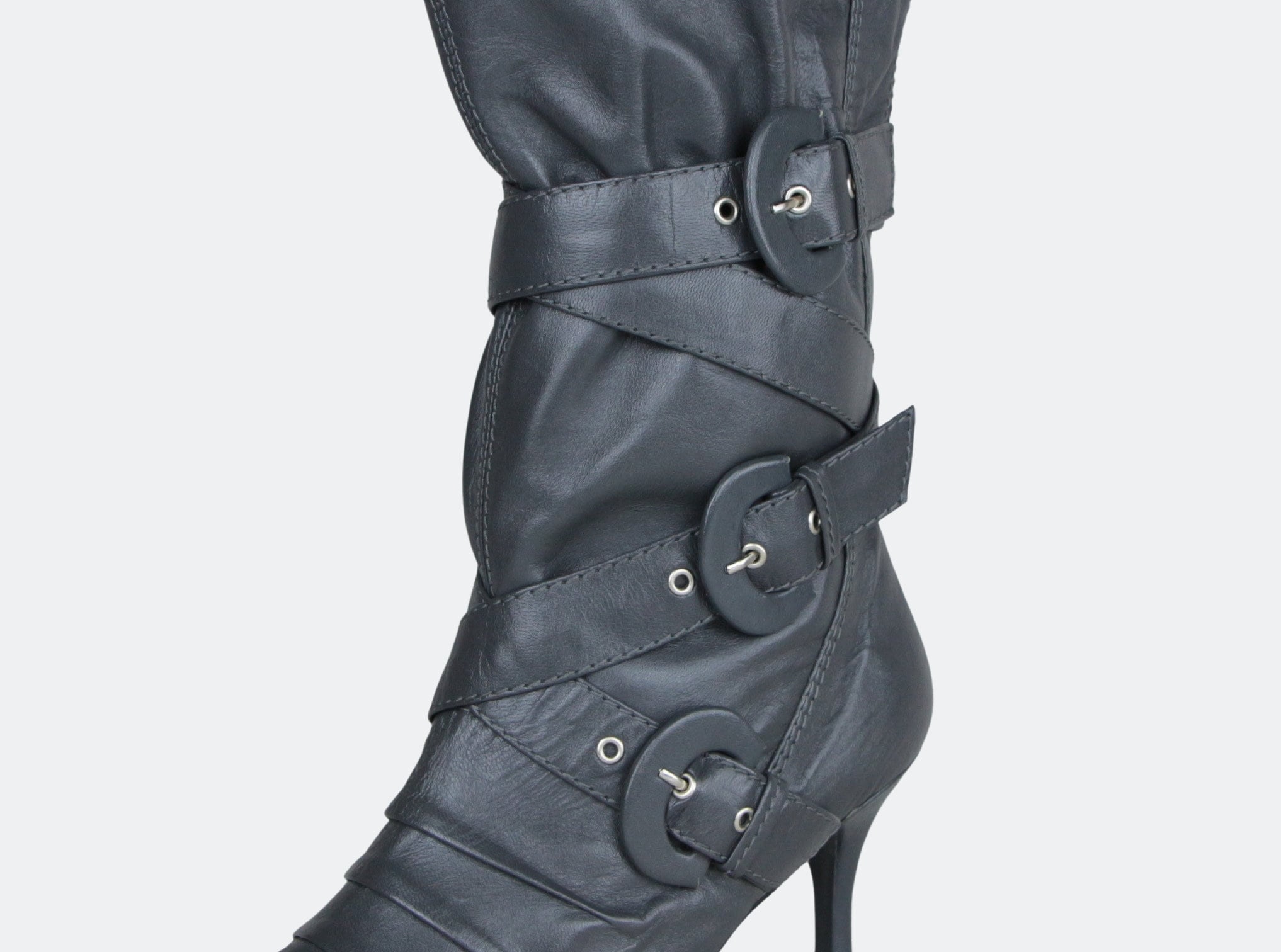 00s Y2K Leather High Heel Pointed Toe Boots, Vintage 2000s 00s Y2K Leather High Heel Pointed Toe Boots, Vintage 2000s