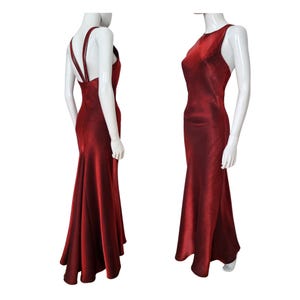 Vintage 90s Metallic Burgundy Cage Back Maxi Slip Dress with Matching Shawl, Cocktail Prom Formal Gown, 3d Roses, French Vintage Dress