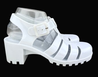 jelly heel sandals