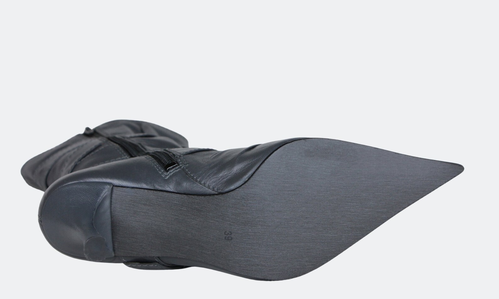 00s Y2K Leather High Heel Pointed Toe Boots Vintage 2000s Etsy