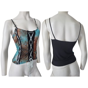 y2k tie dye mesh bustier top, lace up corset top, lace trim, pixie top y2k, fairy grunge top, whimsigoth top, boho chic top, french vintage