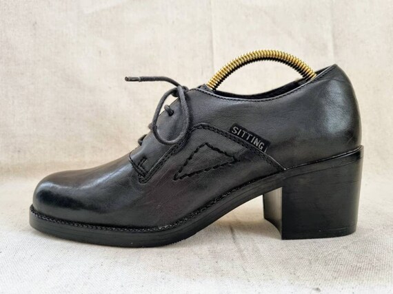 block heel lace up shoes