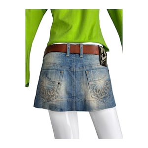 y2k low rise denim micro mini skirt, y2k mini jean skirt, vintage mini skirt