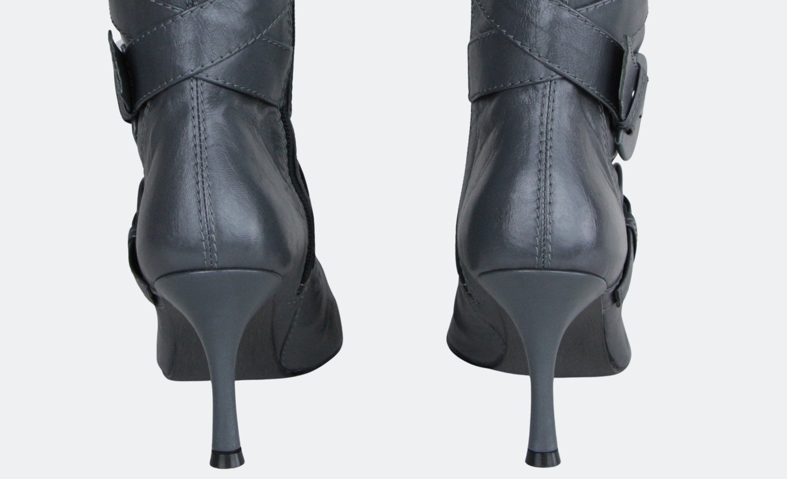 00s Y2K Leather High Heel Pointed Toe Boots Vintage 2000s Etsy