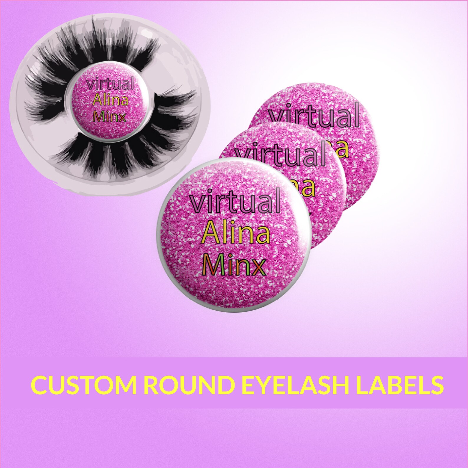 Custom Lash Labels Custom Lash Stickers Eyelash Labels Etsy