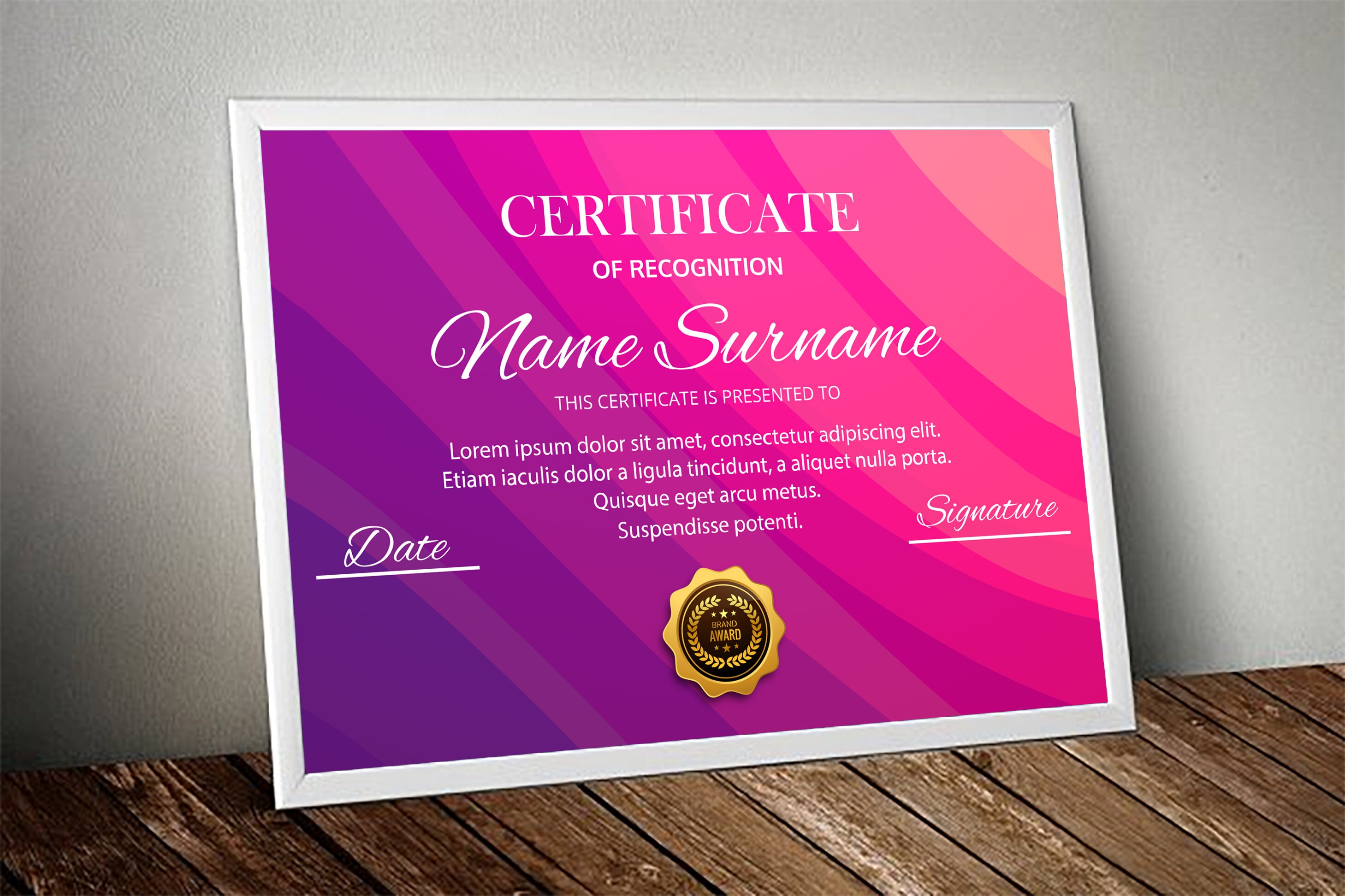 Certificado Personalizado Certificado Personalizado Etsy