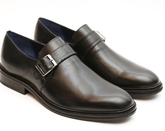 Details about Handmade Men's Leather Tan Wingtip Single Monk Buckle Strap Dress Shoes-439 Details about Handmade Men's Leather Tan Wingtip Single Monk Buckle Strap Dress Shoes-439