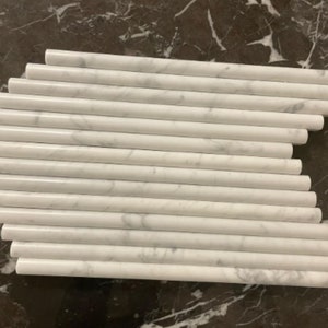 2x12 Carrara Natural Sone Marble Pencil Bullnose