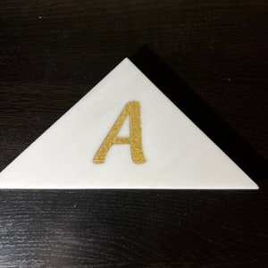 Bianco Dolomite Decoration Stone, Customizable Letter and Numbers.