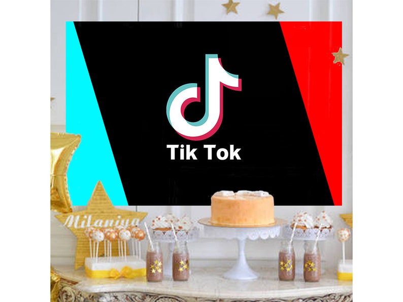 Tik Tok Party Backdrop Decorations.TIK Tok Party Decorations for Boys and Girls,TIK Tok Yard Sign Birthday Party