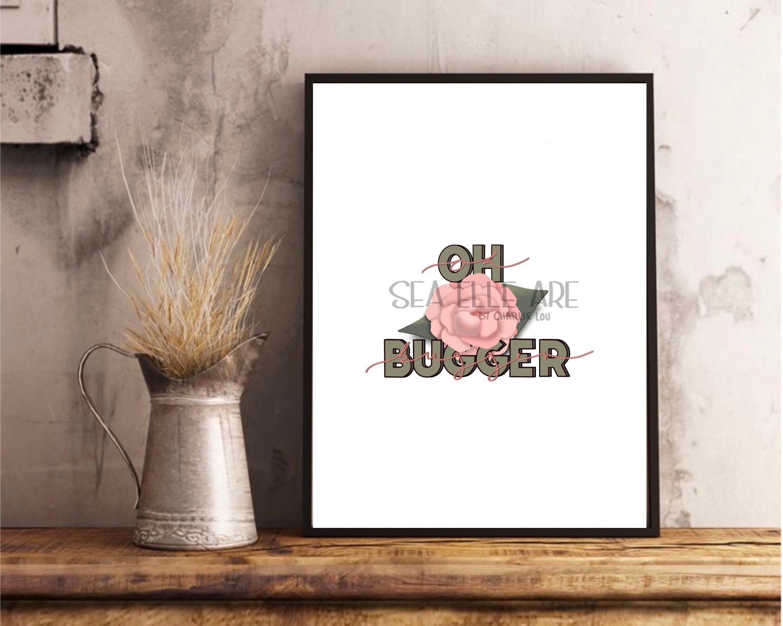 Oh Bugger Digital Art Print The Perfect Funny T For All Etsy