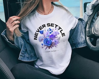 Nunca te conformes, no es orgullo, es respeto propio, camiseta floral, camisetas de divorcio, regalo de ruptura, mujer independiente, camisetas de autocuidado, amor propio