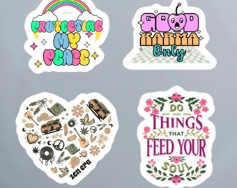 Pegatinas con frases positivas personalizadas, divertidas pegatinas para portátiles, pegatinas para teléfono, pegatinas de positividad, pegatinas de Stanley
