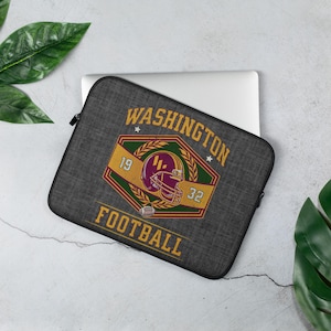 Washington Football Laptophülle, Laptophülle des Washingtoner Kommandanten, Geschenke des Kommandanten, Jayden Daniels, DVM, kundenspezifische Laptophüllen