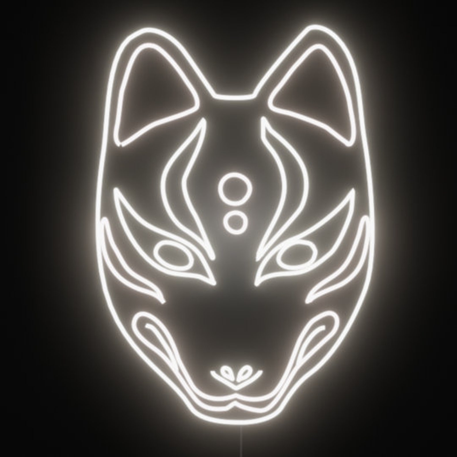 Kitsune Mask LED neon sign Etsy