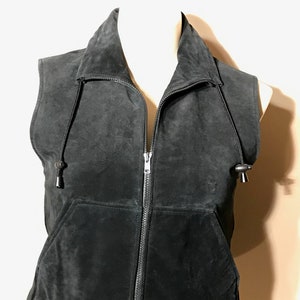 Suede Sleeveless Jacket Etsy