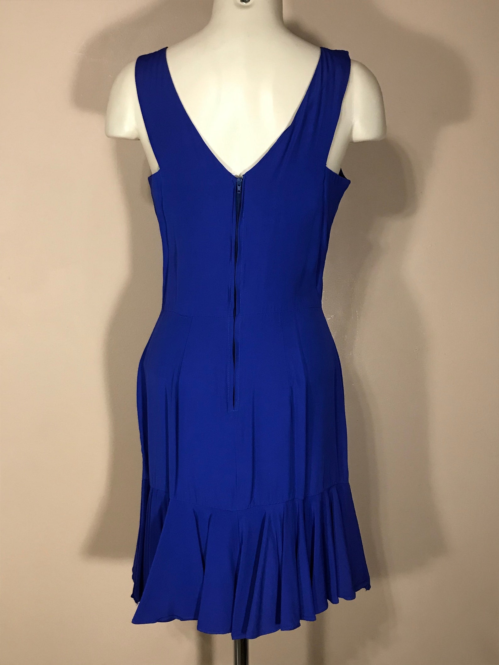 SIZE 7 Tank Dress Bright Royal Blue 1980's Knapp Studio | Etsy