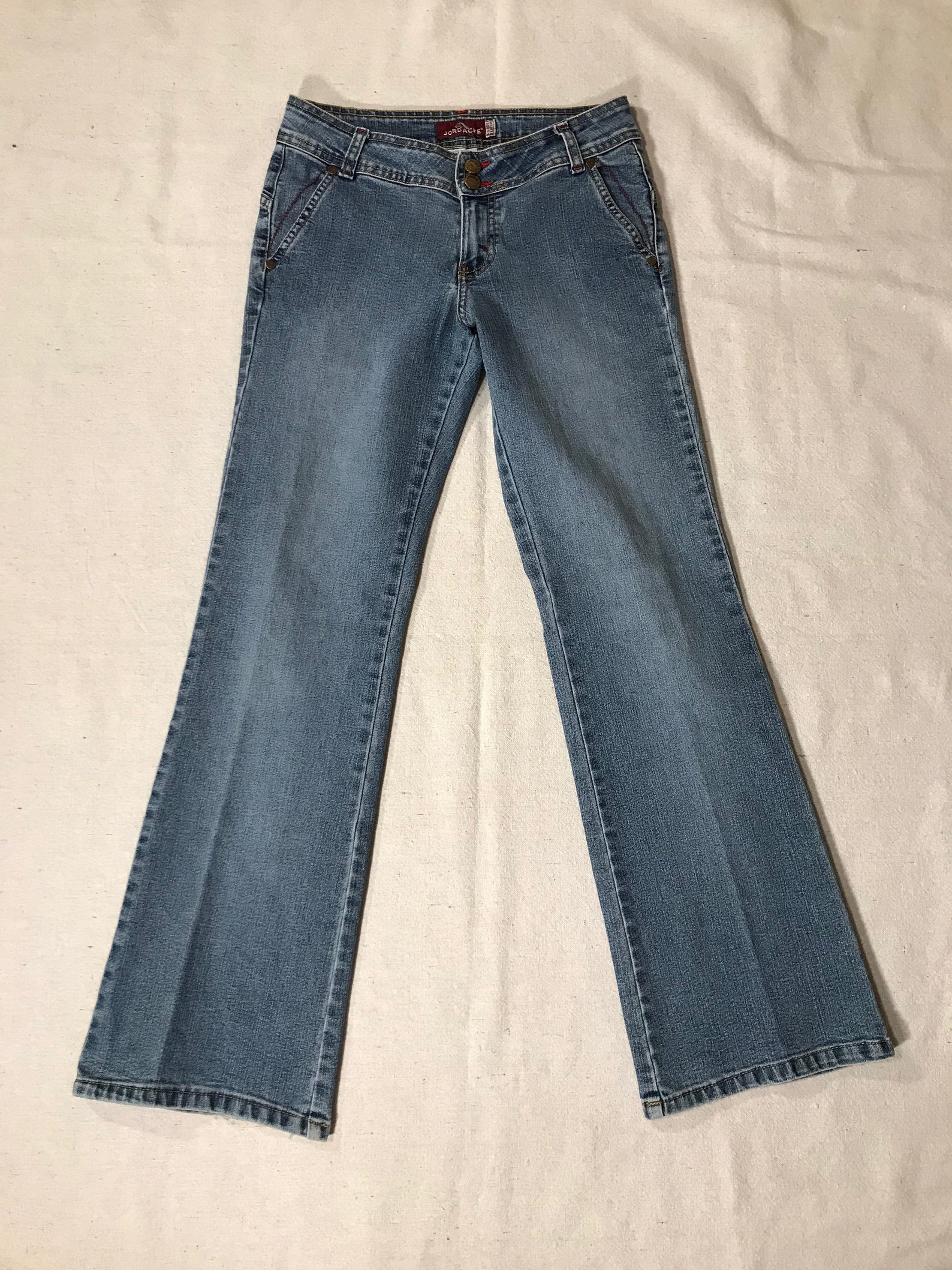 SIZE 7/8 Vintage Jordache Jeans No back pockets Button Fly | Etsy