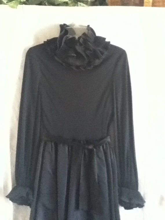 Vintage Black I. Magnin Evening Gown designed by V
