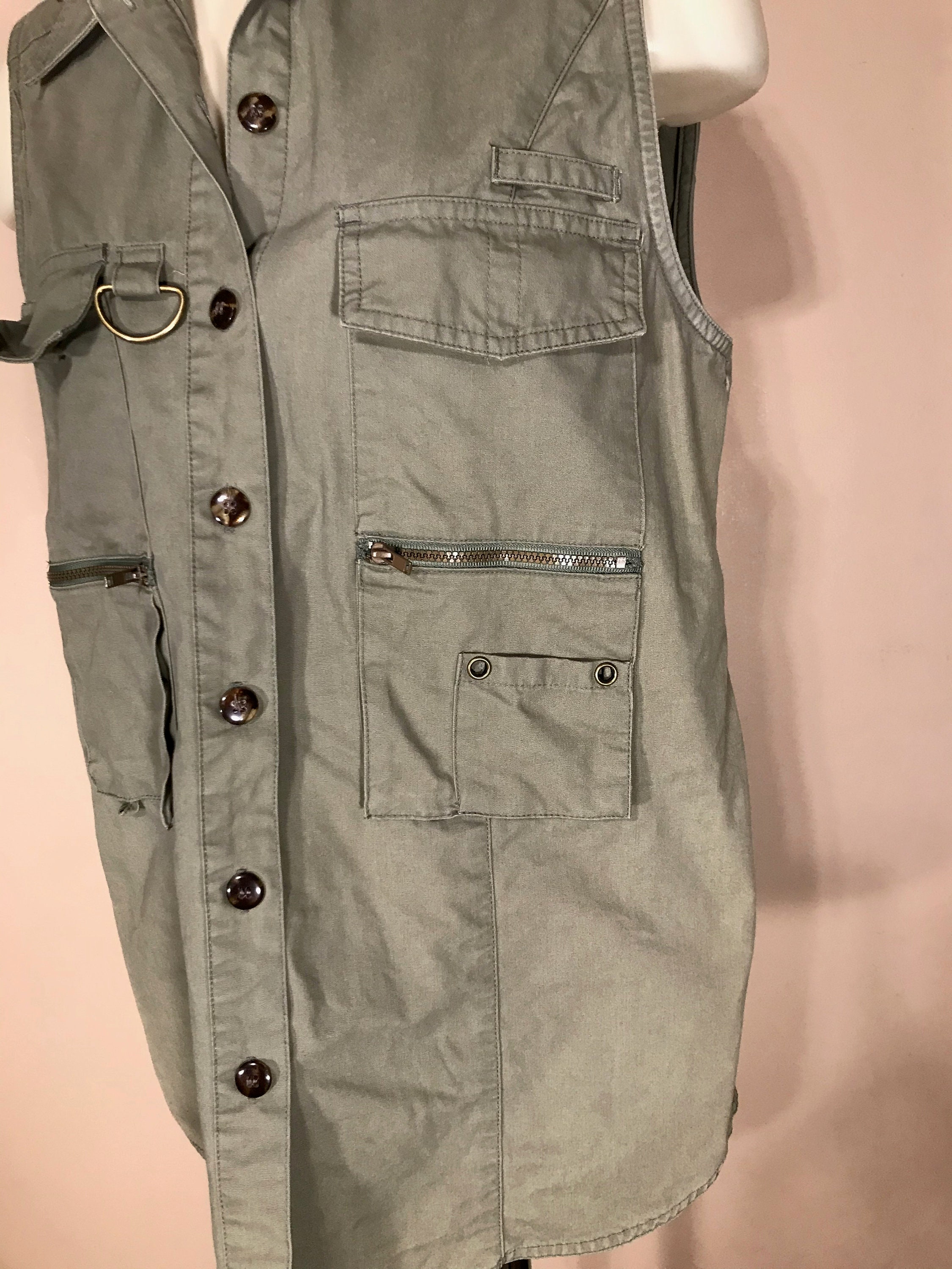 SIZE Medium Women's Fishing Vest Cotton Blouse Vintage Etsy