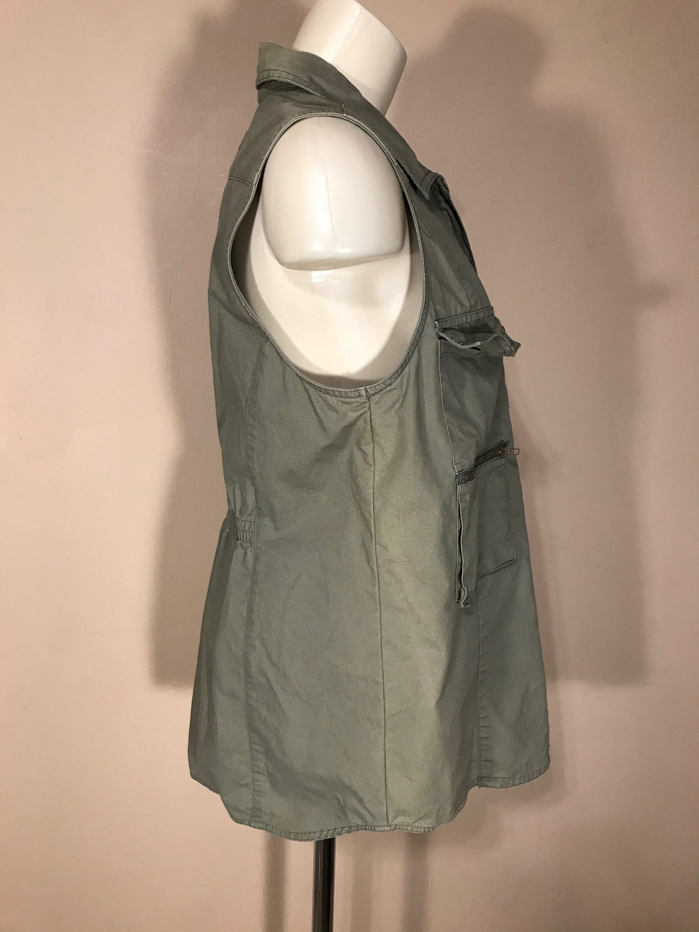 SIZE Medium Women's Fishing Vest Cotton Blouse Vintage Etsy