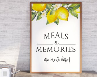 Meals And Memories Are Made Here Sign Kitchen Sign Dining Etsy