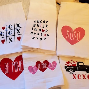 Valentines Day Kitchen Flour Sack Towels