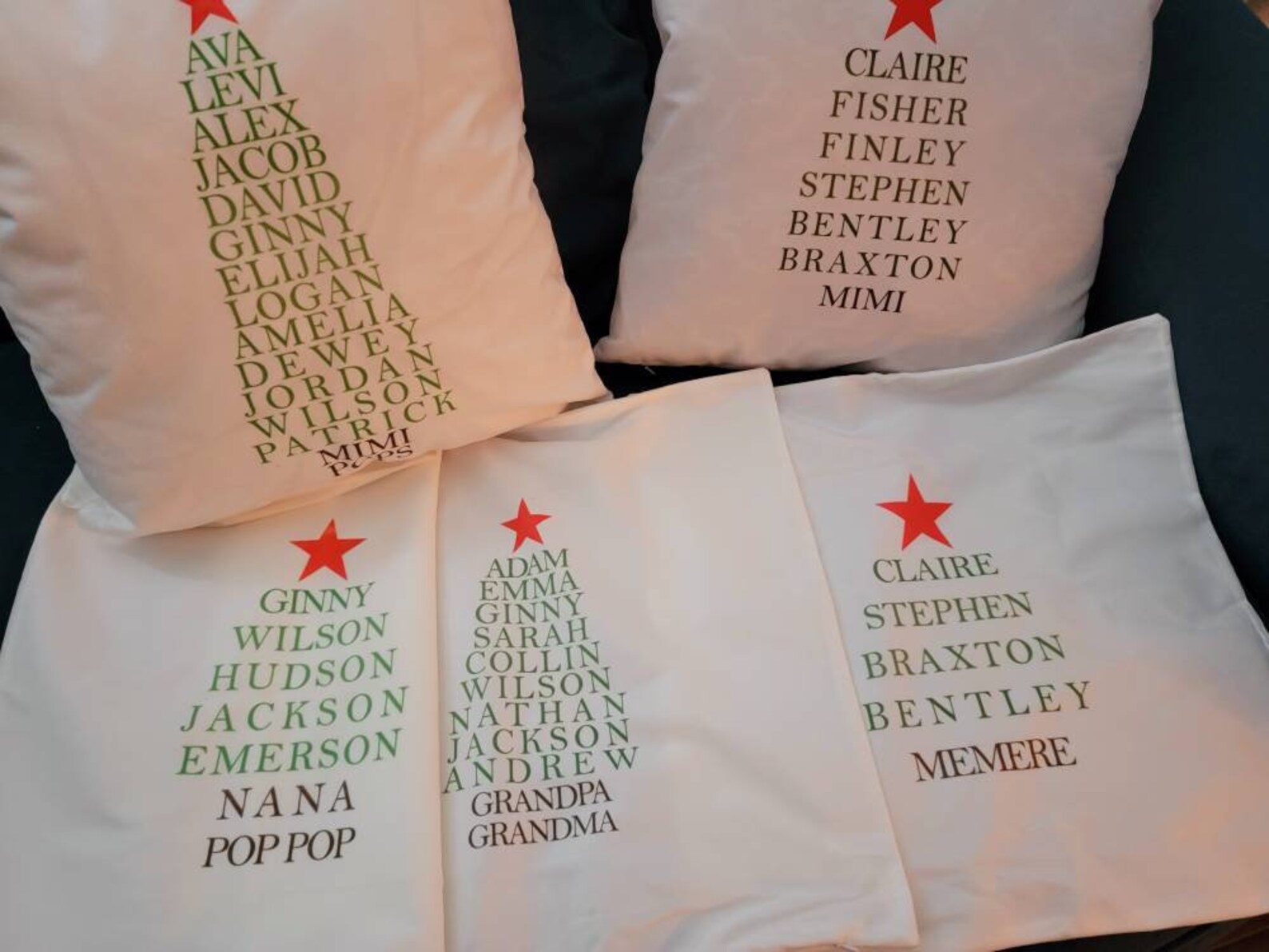 Personalized Christmas Pillows Etsy