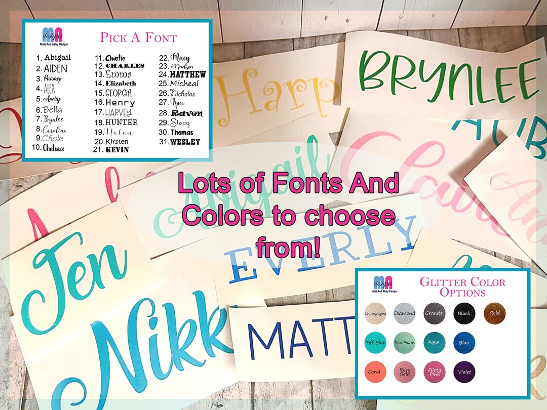Ready to Apply Name Heat Transfer Decal | Personalize Anything ...