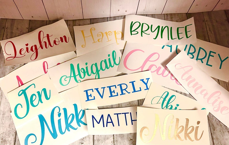Ready to Apply Name Heat Transfer Decal | Personalize Anything ...