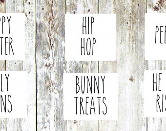Rae Dunn inspired Easter Decals | Farmhouse Easter Kitchen Decor