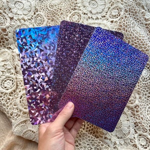 PURPLE Hologram Glitter Kindle Insert for Clear Case 6 inch / Paperwhite / OASIS