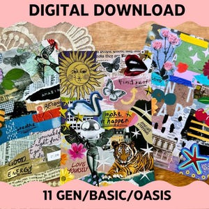 DIGITAL---- 3 Different Art Collage Colorful Affirmation Kindle Inserts E-Reader 6 inch / Paperwhite / OASIS Insert for Clear Case