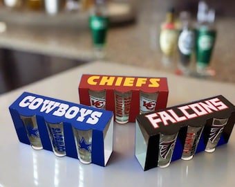 Set di bicchieri da shot della squadra di football: regalo NFL personalizzato