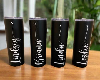 Personalized Matte Tumbler with Lid & Straw (20-ounce), Custom Tumbler