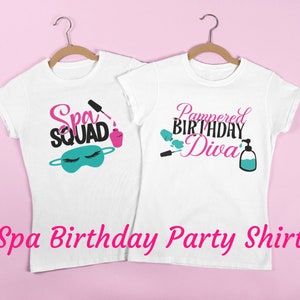 Spa Party T-Shirt: Pampered Diva, Spa Squad Birthday Shirts