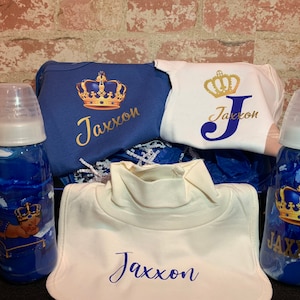 Welcome Baby Boy Gift Box, Baby Shower Gift Box, Personalized Baby Gift Set with Name