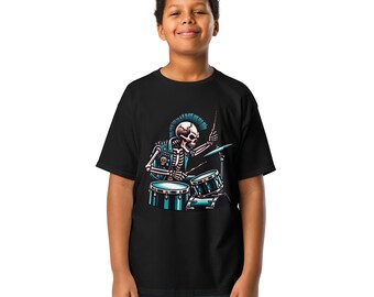 Punk Rock Skeleton Drummer | Punk Rock Back To School Youth classic tee