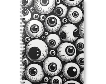 Eyeballs | Weird Goth Wirobound Softcover Notebook, A5