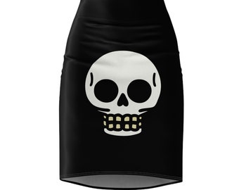 Skull | Gothic Black Women's Pencil Skirt