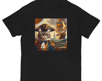 Sea Cat | Captain Cat on a Sailing Ship Unisex classic tee