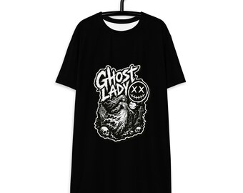Ghost Lady | Paranormal Goth Punk T-shirt dress