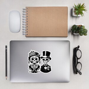 Skeletpaar Goth Bubble-vrije stickers