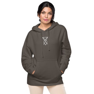 Sigil of Lucifer Goth Satanic Unisex pigment-dyed hoodie