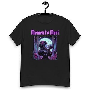 Memento Mori | Goth Girl Kissing A Skull Unisex classic tee
