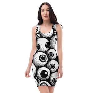 Eyeballs | Weird Goth Bodycon dress