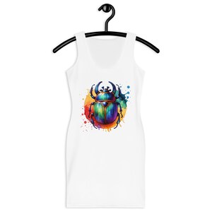 Ancient Egypt Scarab Beetle Hoodie Dress Hieroglyphs Alphabet Pattern LT18 main image 1