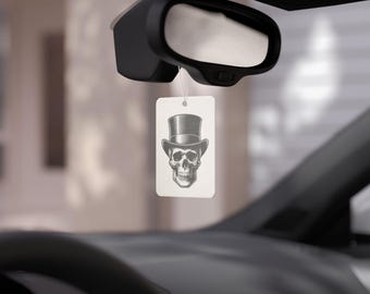 Gothic Skull Car Air Freshener, Gothic Car Décor, Skull Gift for Him, Halloween Decoration, Aromatherapy Tag
